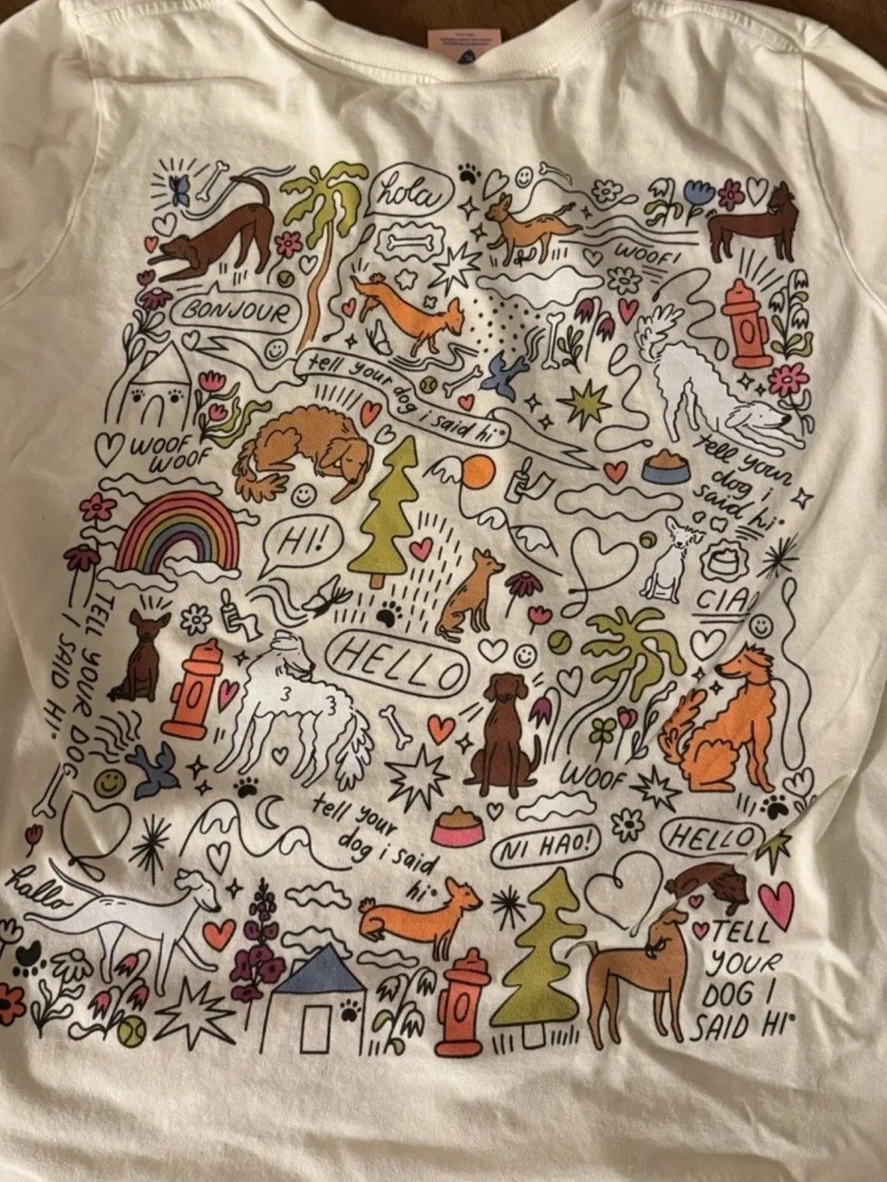 “Tell your dog I said hi” Dog Print Pet Tee XL